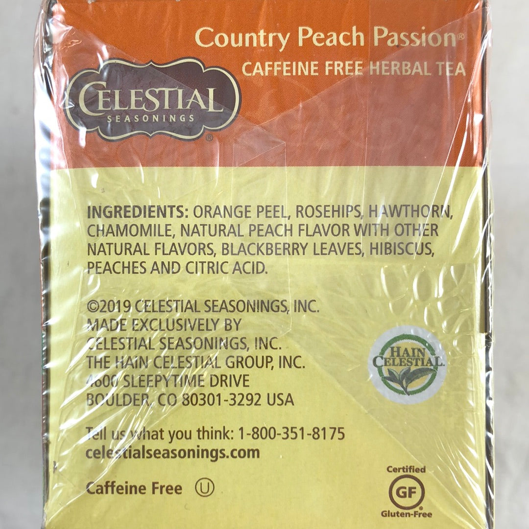 Celestial Seasonings Country Peach Passion Herbal Tea - 20 bags, 1.4 oz box