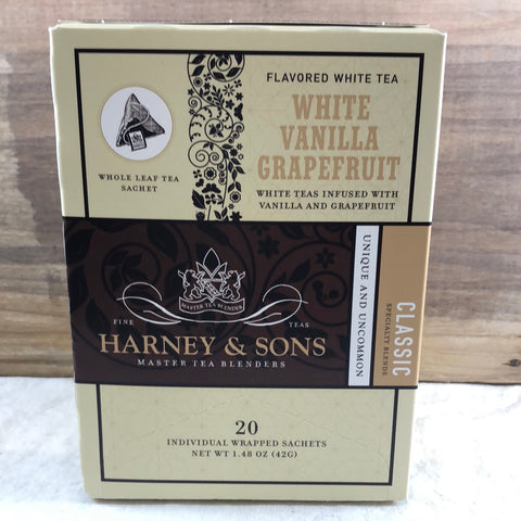 Harney & Sons White Vanilla Grapefruit Sachet Box 20 ct. was