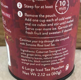 Republic Of Tea Iced Tea Sonoma Cabernet, 6 pouches
