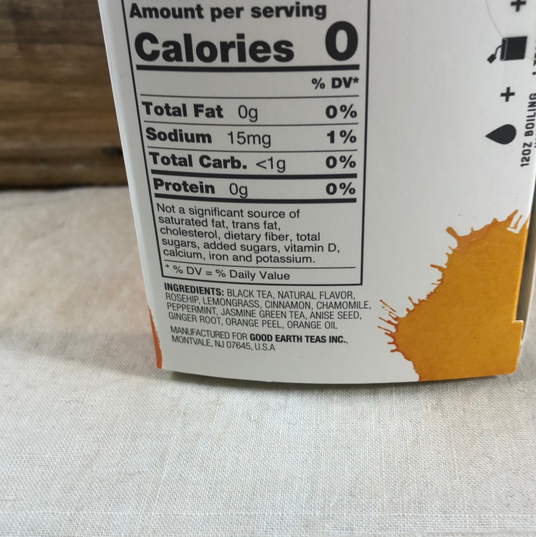 Good Earth Herbal & Black, 18 ct. – Walnut Street Tea Co.