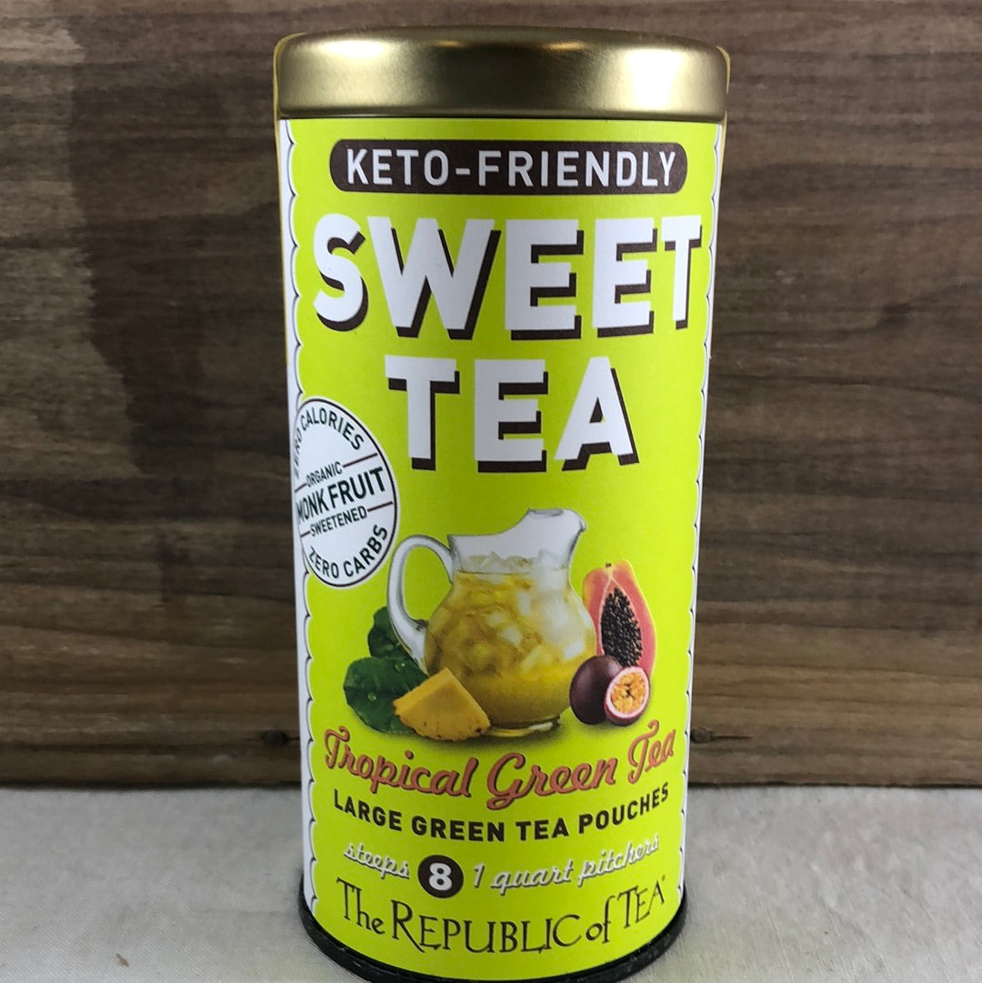 Republic Of Tea Sweet Tea Tropical Green Tea KetoFriendly, 8 pouches