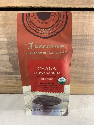 Teeccino, Chaga Ashwagandha, Medium Roast