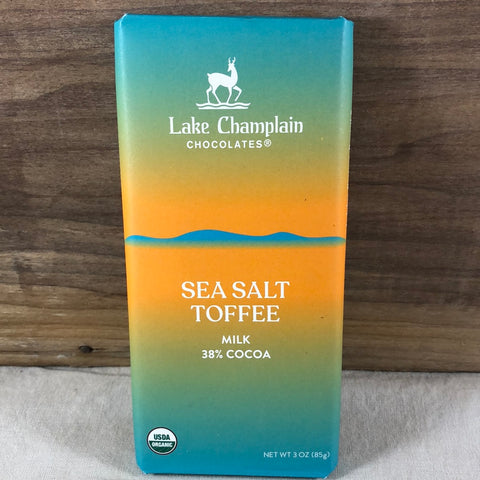 Lake Champlain Sea Salt Toffee Milk Chocolate Bar 3oz