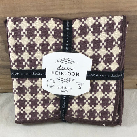 Danica Plum Dishcloth Set of 2