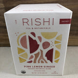 Rishi Pink Lemon Ginger 15 ct Sachets