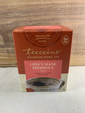 Teeccino, Lions Mane Rhodiola, Rose