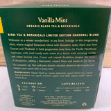 Rishi Vanilla Mint , Seasonal, 10ct Sachets