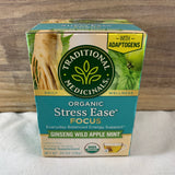 Traditional Medicinals Organic Stress Ease, Focus, Ginseng Wild Apple Mint