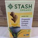Stash Organic Lemon Ginger Green, 20 ct.