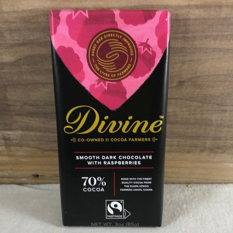 Divine Dark Chocolate Raspberries 70%