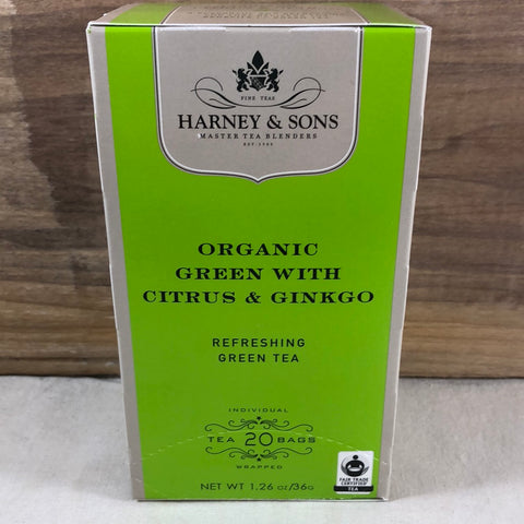 Harney & Sons Organic Green with Citrus & Ginkgo 20 ct.