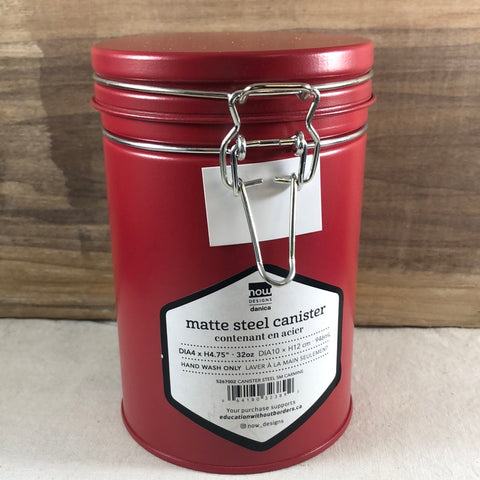 Danica Matte Red, Steel Canister 32oz
