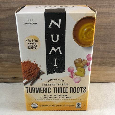 Numi Three Roots Turmeric, 12 ct.