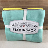 Danica Floursack Dishtowels, 3-Pack Jade, Moonstruck, Zest
