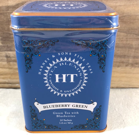 Harney & Sons Blueberry Green Sachet Tin