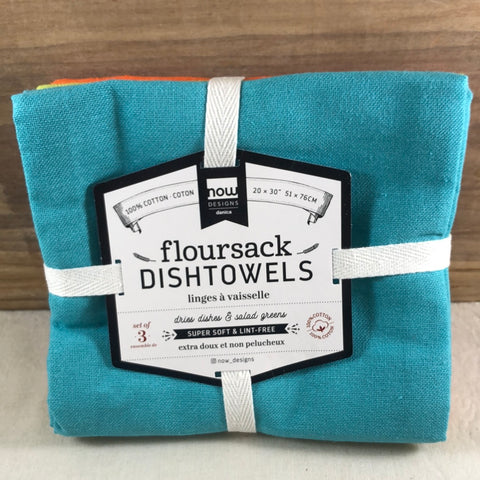 Danica Floursack Dishtowels, 3-Pack Bali, Cactus, Crush