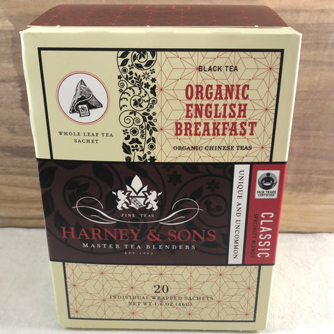 Harney & Sons Organic English Breakfast Sachet Box 20 ct.