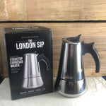 Escali 3 Cup Stovetop Espresso Maker, Silver