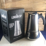 Escali 10 Cup Stovetop Espresso Maker, Silver