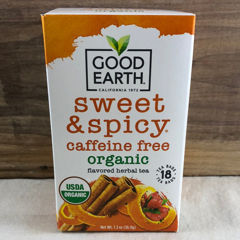 Good Earth Sweet & Spicy Caffeine Free Organic Herbal Tea, 18 ct.