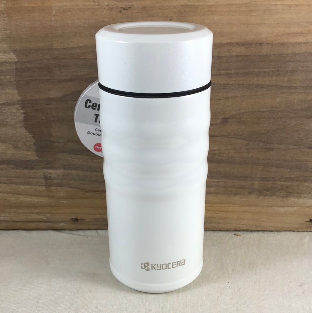 Kyocera 12oz White Ceramic Coated Travel Mug – Walnut Street Tea