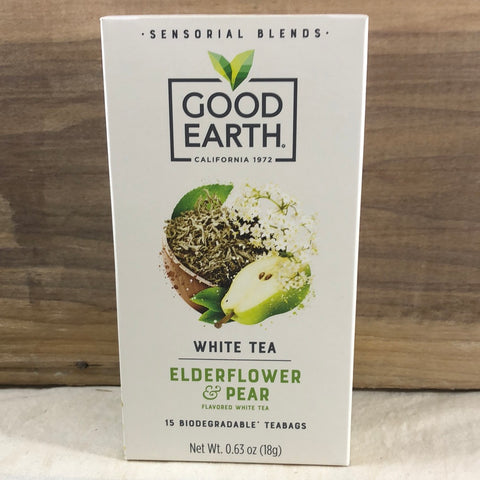 Good Earth Elderflower & Pear White Tea, 15 ct.