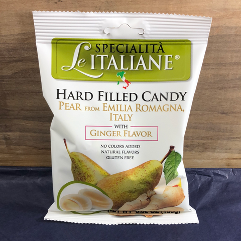 Specialita La Italiane, Hard Filled Candies, Pear & Ginger from Emilia Romagna Italy