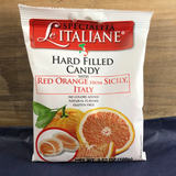Specialita La Italiane, Hard Filled Candies, Red Orange from Sicily Italy