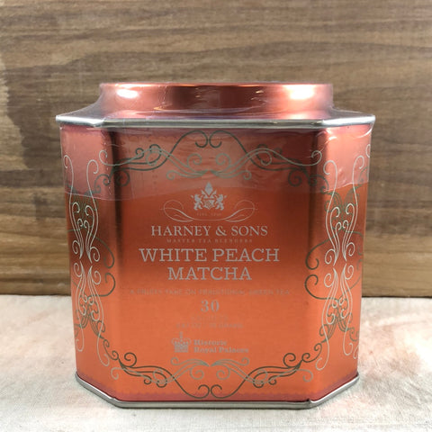 Harney & Sons White Peach Matcha Sachet Tin 30ct.