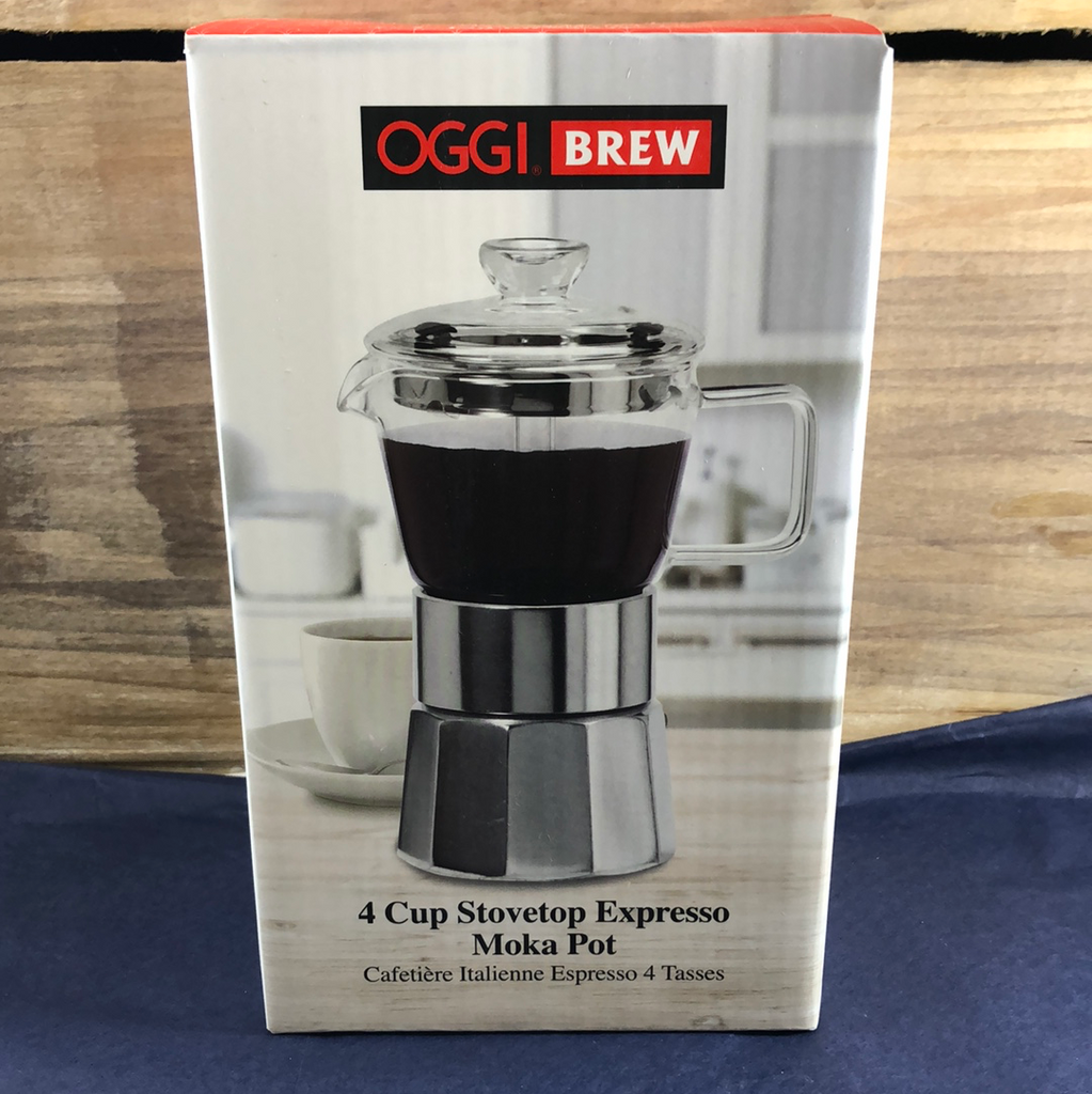 OGGI 4 Cup Stovetop Espresso Moka Pot – Walnut Street Tea Co.
