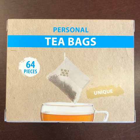 Fold-over Paper teabags, 64ct