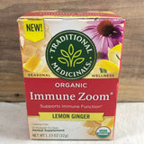 Traditional Medicinals Immune Zoom, Lemon Ginger 16 ct.