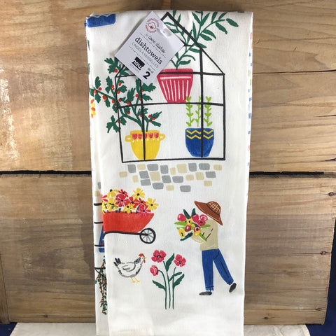 Danica Green Thumb (Greenhouse Gardener) Towel, Set of 2
