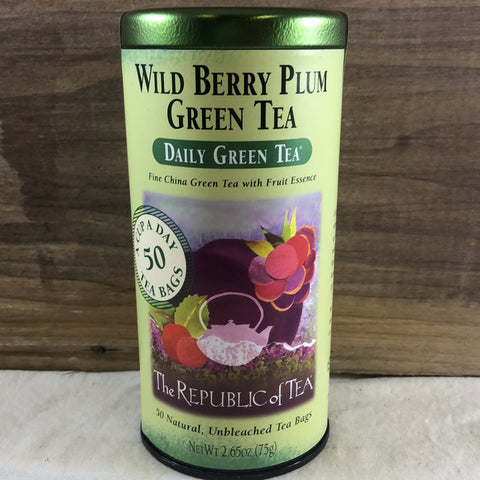 Republic Of Tea Wild Berry Plum Green, 50 ct.